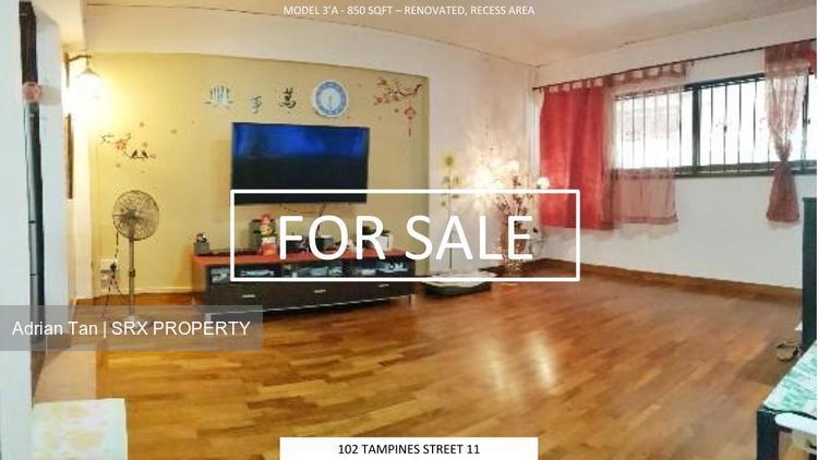 Blk 102 Tampines Street 11 (Tampines), HDB 3 Rooms #177424332